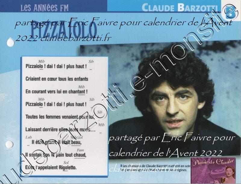 Fiche chanson Pizzaiolo Fiche chanson Pizzaiolo